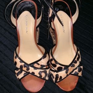 Leopard wedges size 9